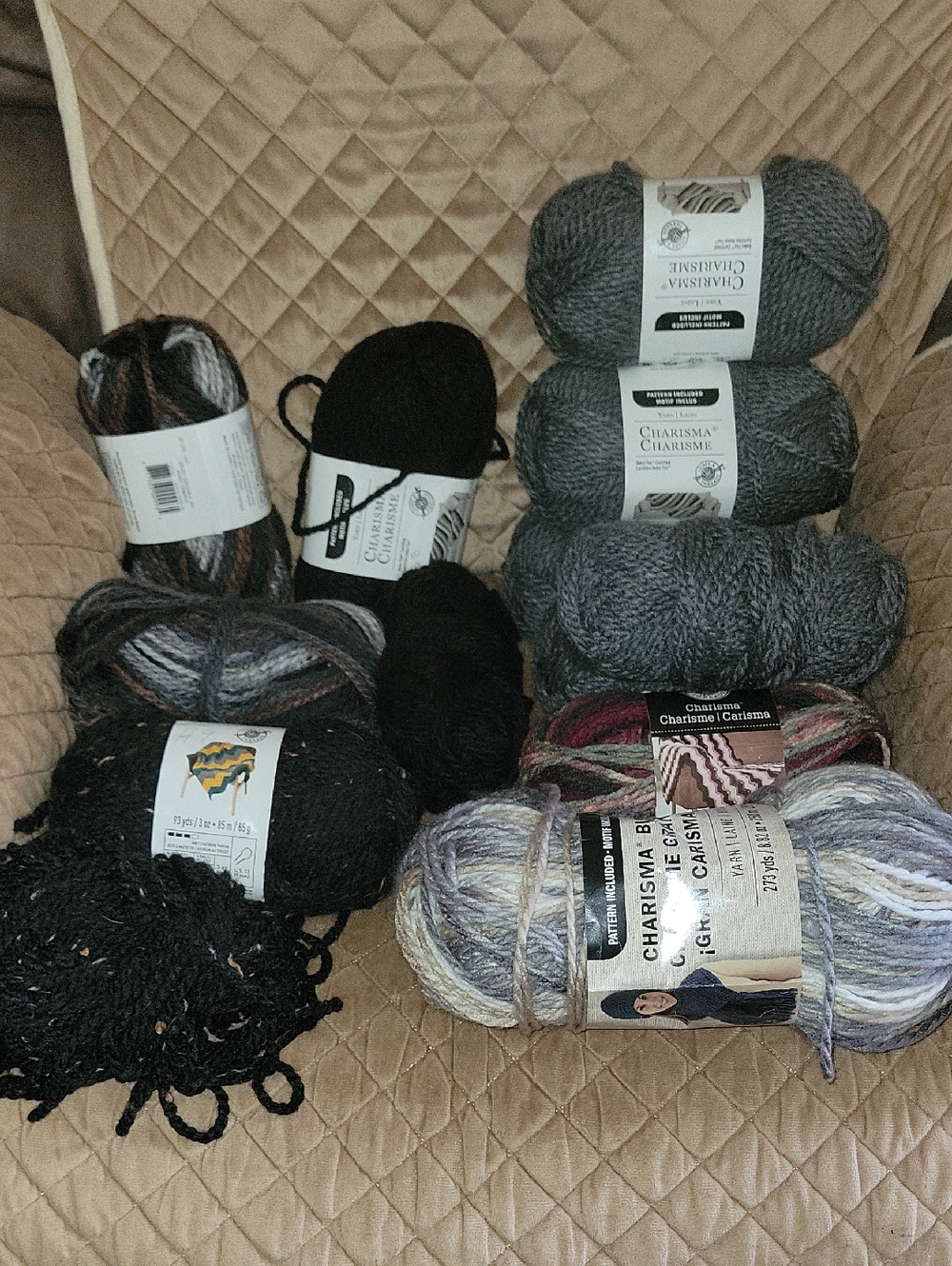 Charisma Assorted COLORS Like Gray  Black & ETC Yarn Collection